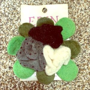 Felted wool pin/brooch corsage